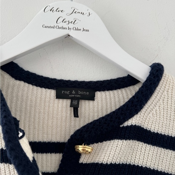 RAG & BONE Nancy Ivory Stripe Sweater XXS - Picture 13 of 14